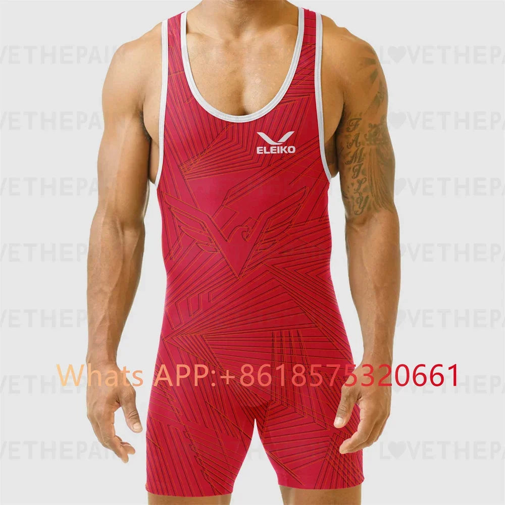 ELEIKO Men's Wrestling Singlets Competition Freestyle