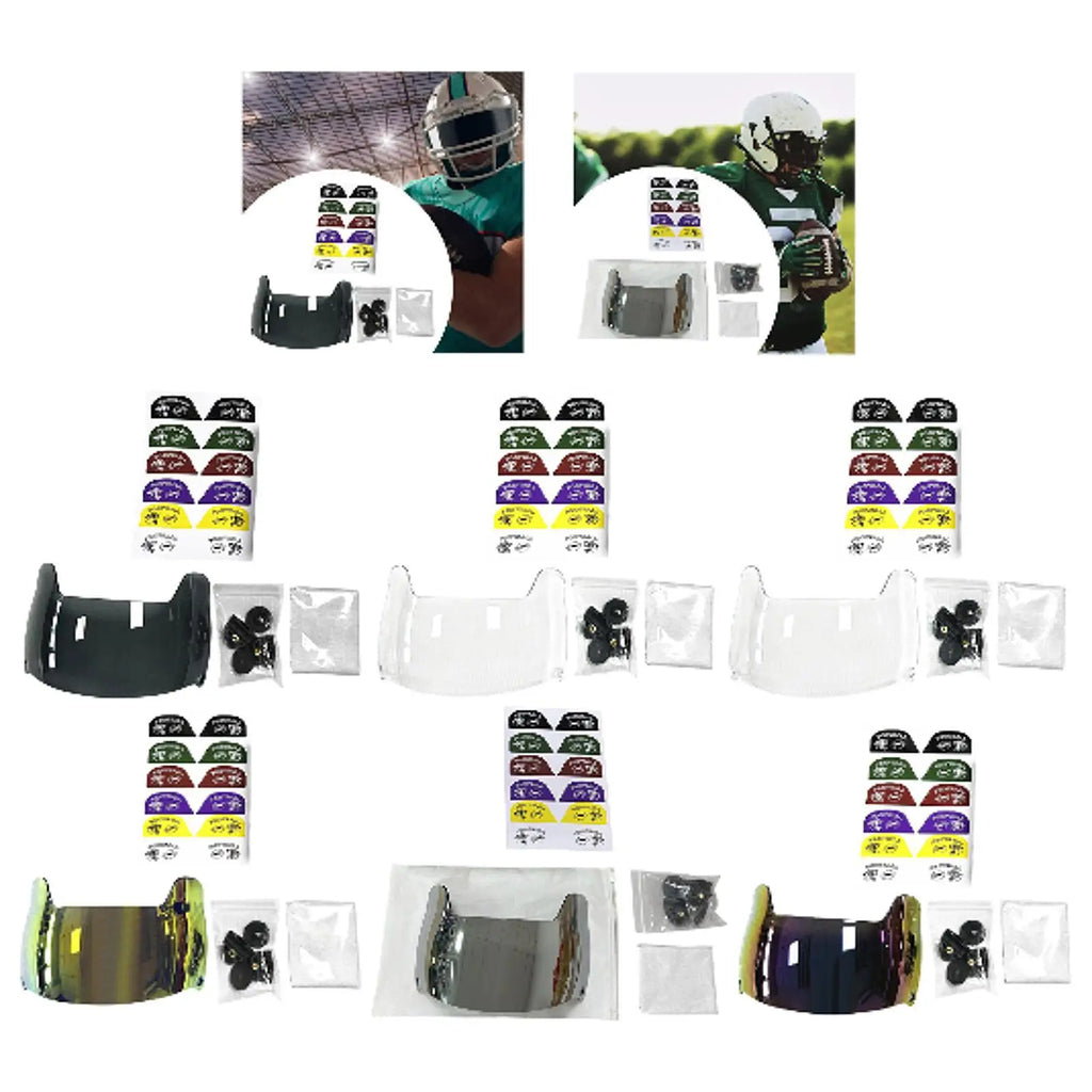 Football Visor Enhance Visibility Easy to Install Sun Protection Replacement Parts Face Mask for Adults Youth Football Helmets