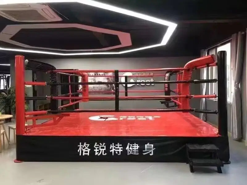 Elevated Boxing Ring Wrestling Ring - Competition Standard  Portable Boxing Ring 6m*6m*50cm  7.8*7.8*1m