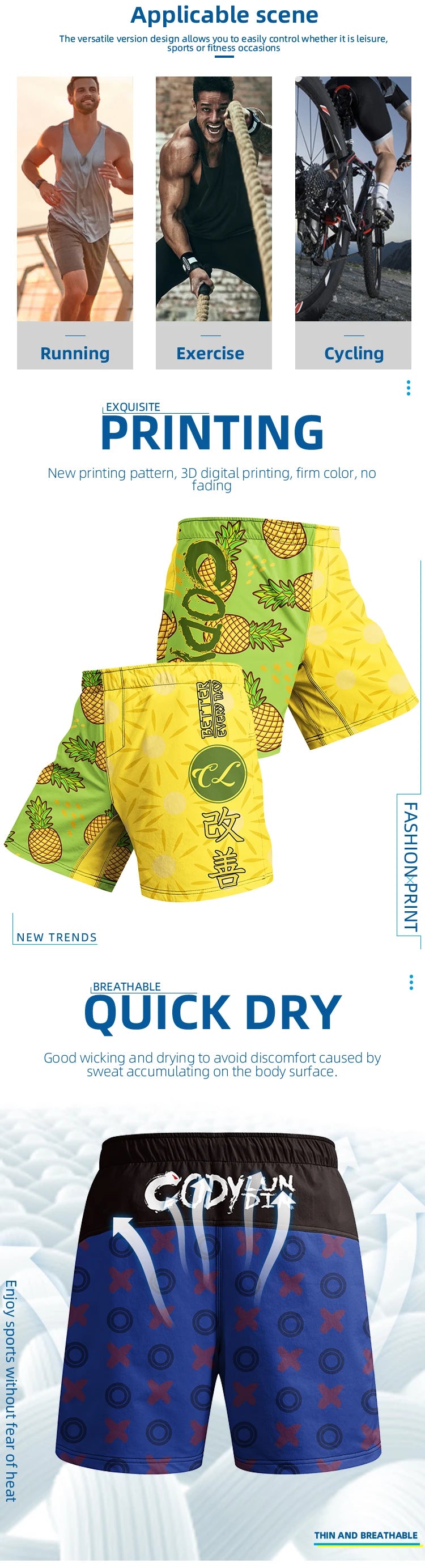 High Quality Cody Lundin Boxing Mma Shorts Fighting Wear Compression Wholesale Grappling Mma Shorts With Rubber Waist