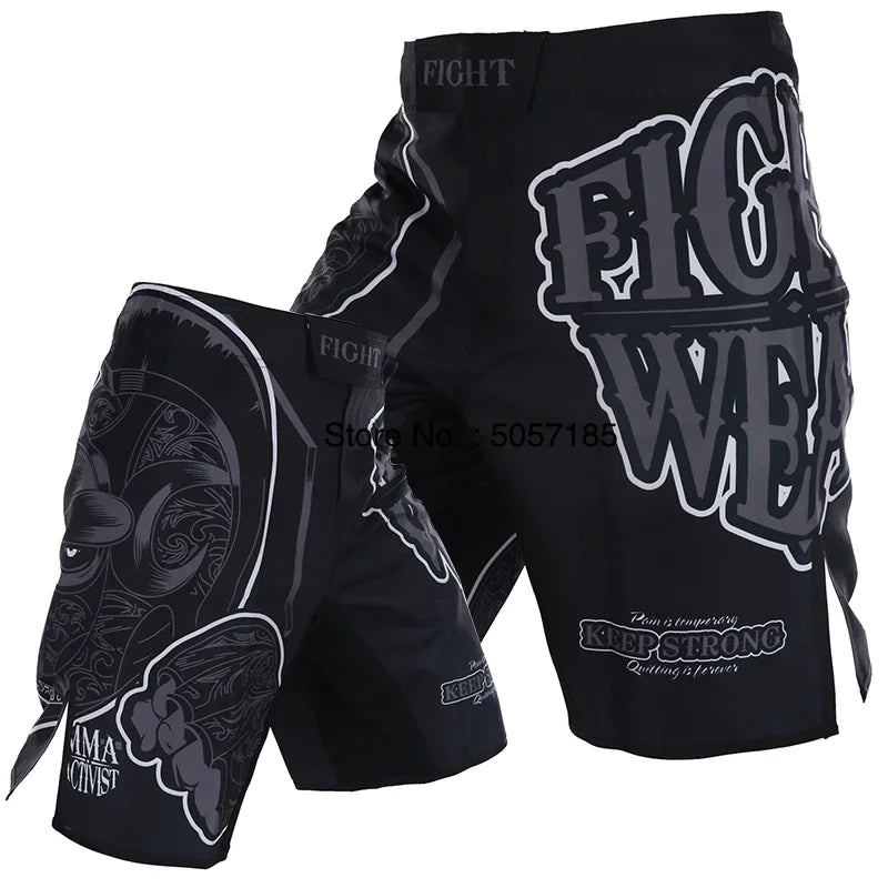MMA Shorts Kickboxing Short Men's Fight Shorts Mixed Martial Arts BJJ Jiu Jitsu Muay Thai Pants Grappling Boxing Training Trunks