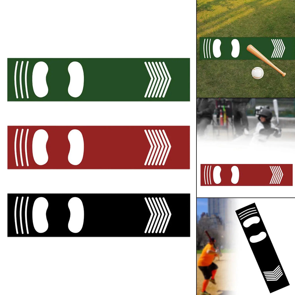 Baseball Softball Hitting Batting Mat Correct Standing Posture Wear Resistant for Kids Adults Family Friends Teenagers Beginner