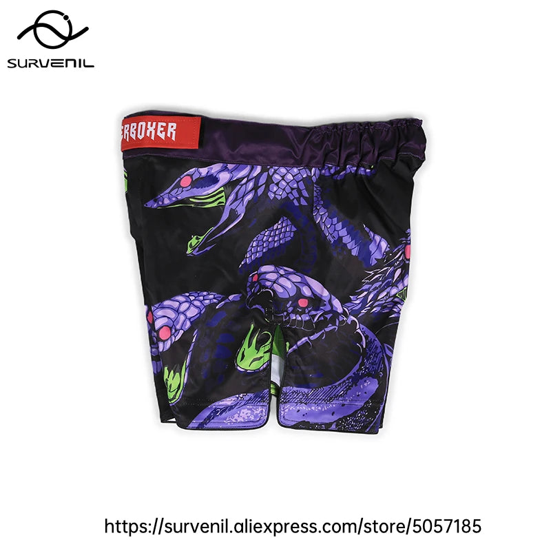 MMA Shorts Men Women Pro Style Fight Shorts for Muay Thai BJJ Training Quick Dry Split Design Jiu Jitsu Boxing Grappling Shorts