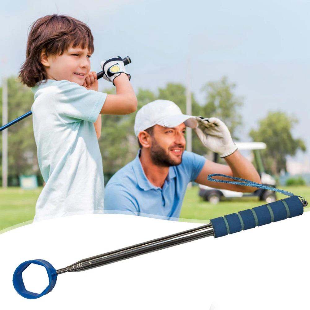 8.86 FT Telescopic Golf Ball Retriever Golf Ball Pick Up Retriever Grabber Stainless Extendable Claw Sucker Tool Golf Accessorie