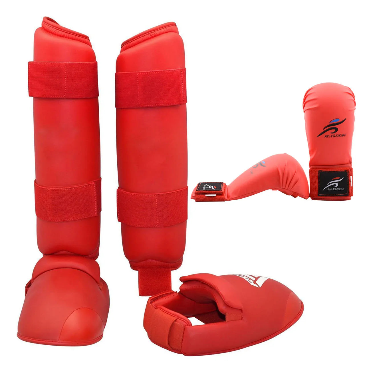Karate Gloves Taekwondo Dobok Sparring Gear Uniform Set Helmet Shin Guards Boxing Equipment MMA Team Chest Suit Body Protection