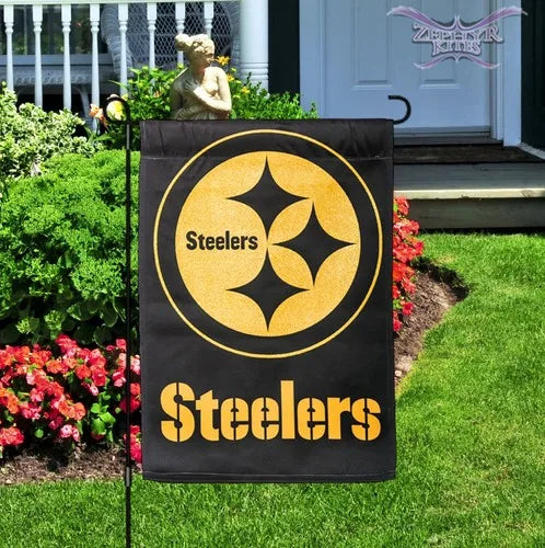 Pittsburgh Steelers garden flag double sided 12"x18" flag Officially Licensed mmn