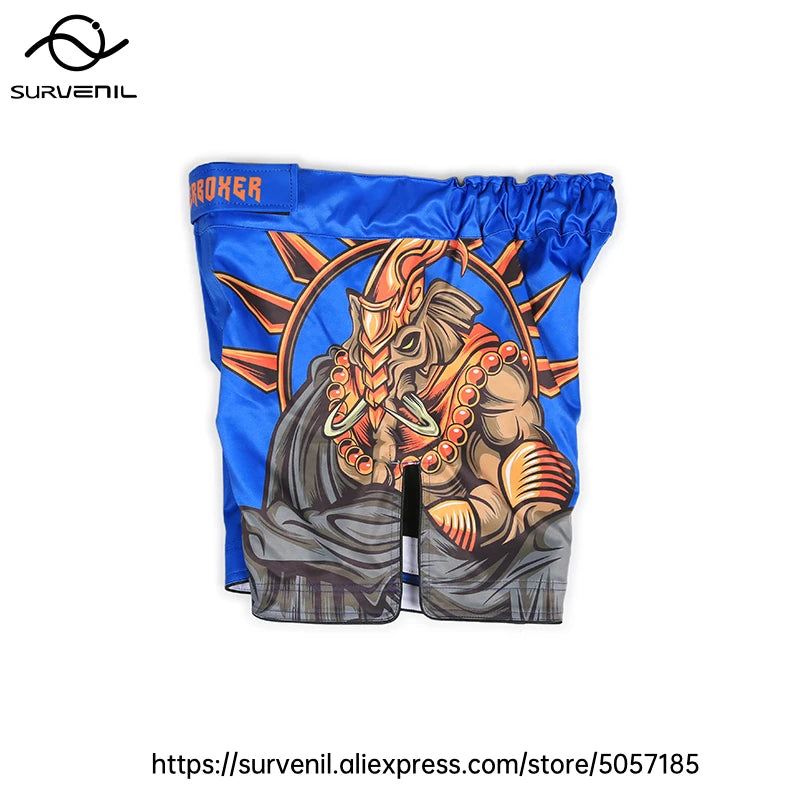 MMA Shorts Men Women Pro Style Fight Shorts for Muay Thai BJJ Training Quick Dry Split Design Jiu Jitsu Boxing Grappling Shorts