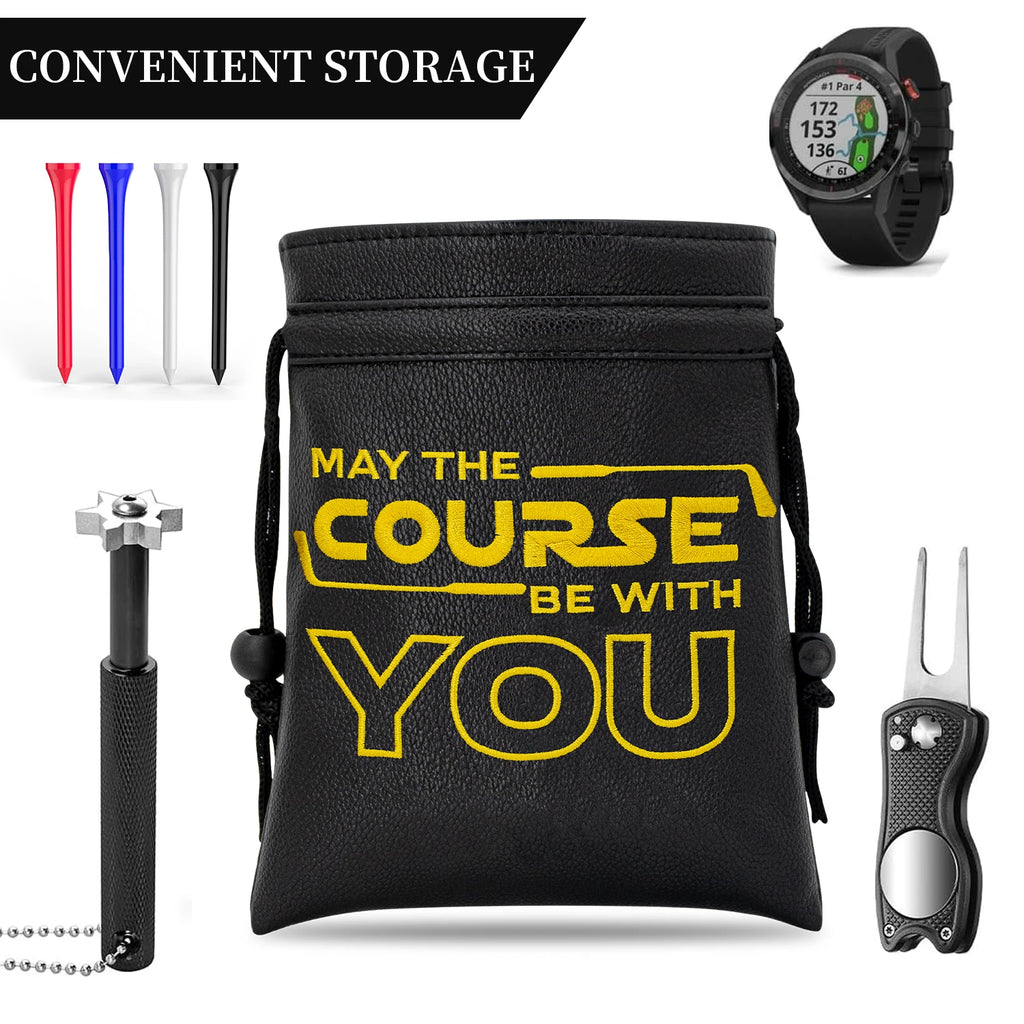 You golf valuable item bag, sealed with a drawstring. This portable packaging bag is very suitable for holding golf balls
