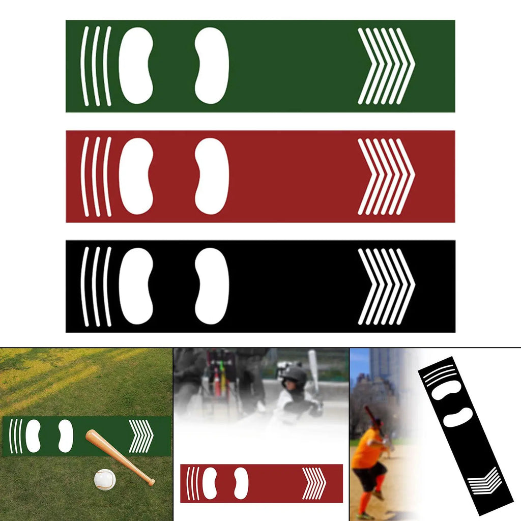 Baseball Softball Hitting Batting Mat Correct Standing Posture Wear Resistant for Kids Adults Family Friends Teenagers Beginner