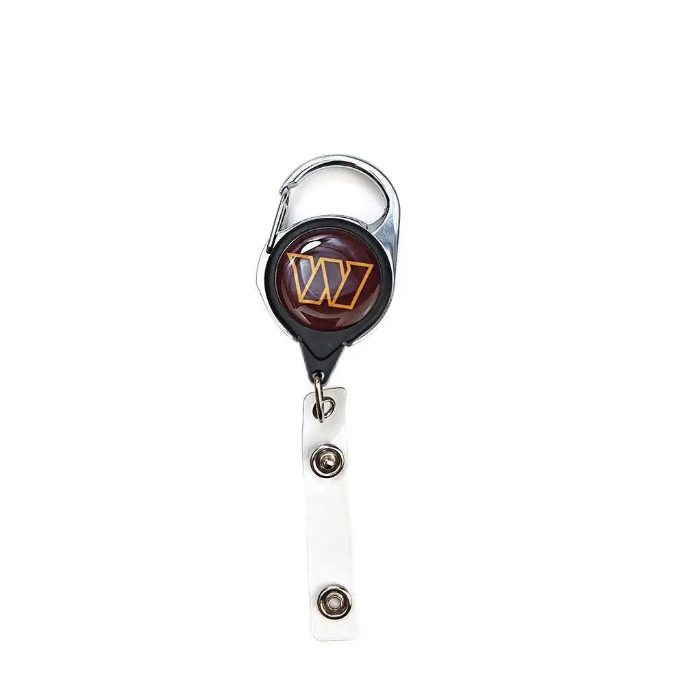 Belt Rope Football nfl Keychain Name Tag Holder Cord Reel Retract ID Card Badge Clip Reel