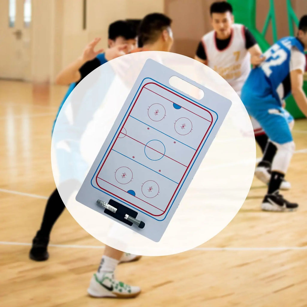 Ice Hockey Coaching Boards Tactic Board Referees Gear with Marker Pen Soccer