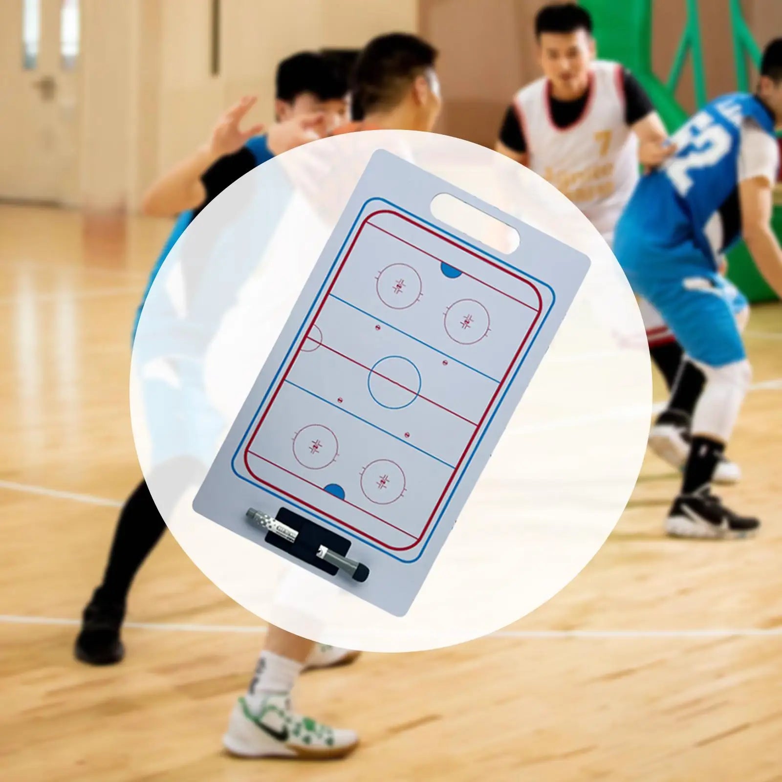 Ice Hockey Coaching Boards Tactic Board Referees Gear with Marker Pen Soccer