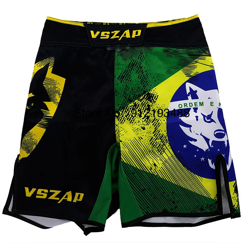 MMA Shorts Men's Boxing Pants VSZAP Kickboxing Training Grappling Shorts Gym Breathable Martial Arts Muay Thai Cage Fight Wear