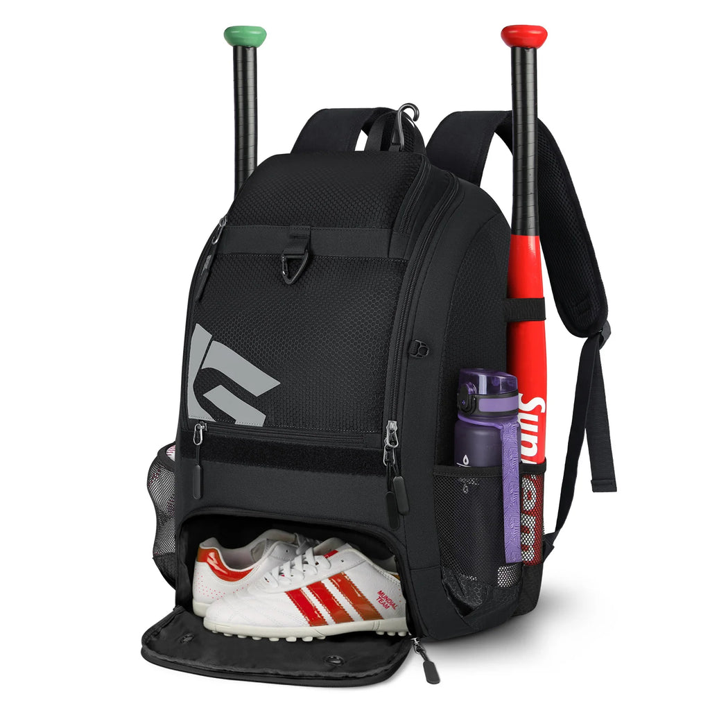 Large capacity Baseball Backpack Outdoor Sport Lightweight Backpack for Baseball Softball Bat Backpack with Shoe Compartment
