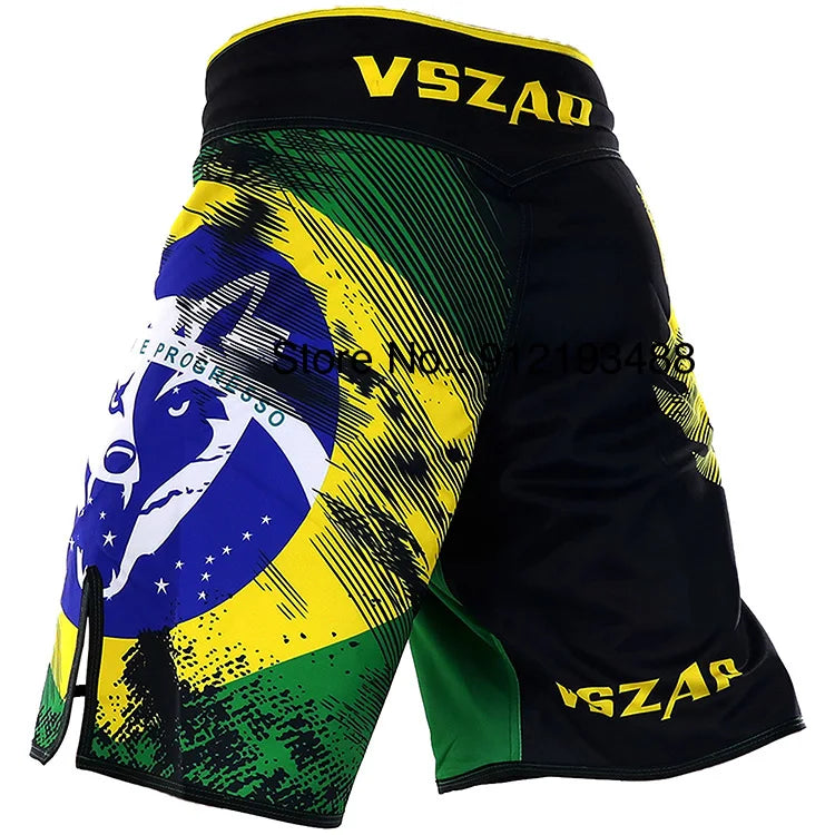 MMA Shorts Men's Boxing Pants VSZAP Kickboxing Training Grappling Shorts Gym Breathable Martial Arts Muay Thai Cage Fight Wear