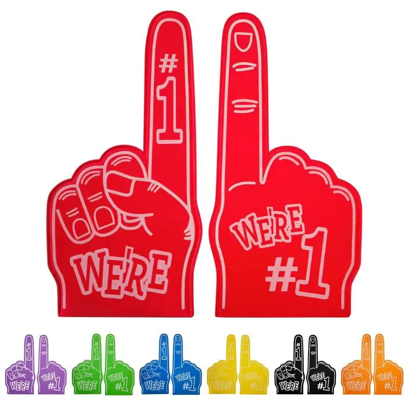 Cheer Up Foam Fingers For Sports Number 1 Cheer On Cheerleading Props Hand Finger Gloves 18 Inch Sports Cheer Fan Finger