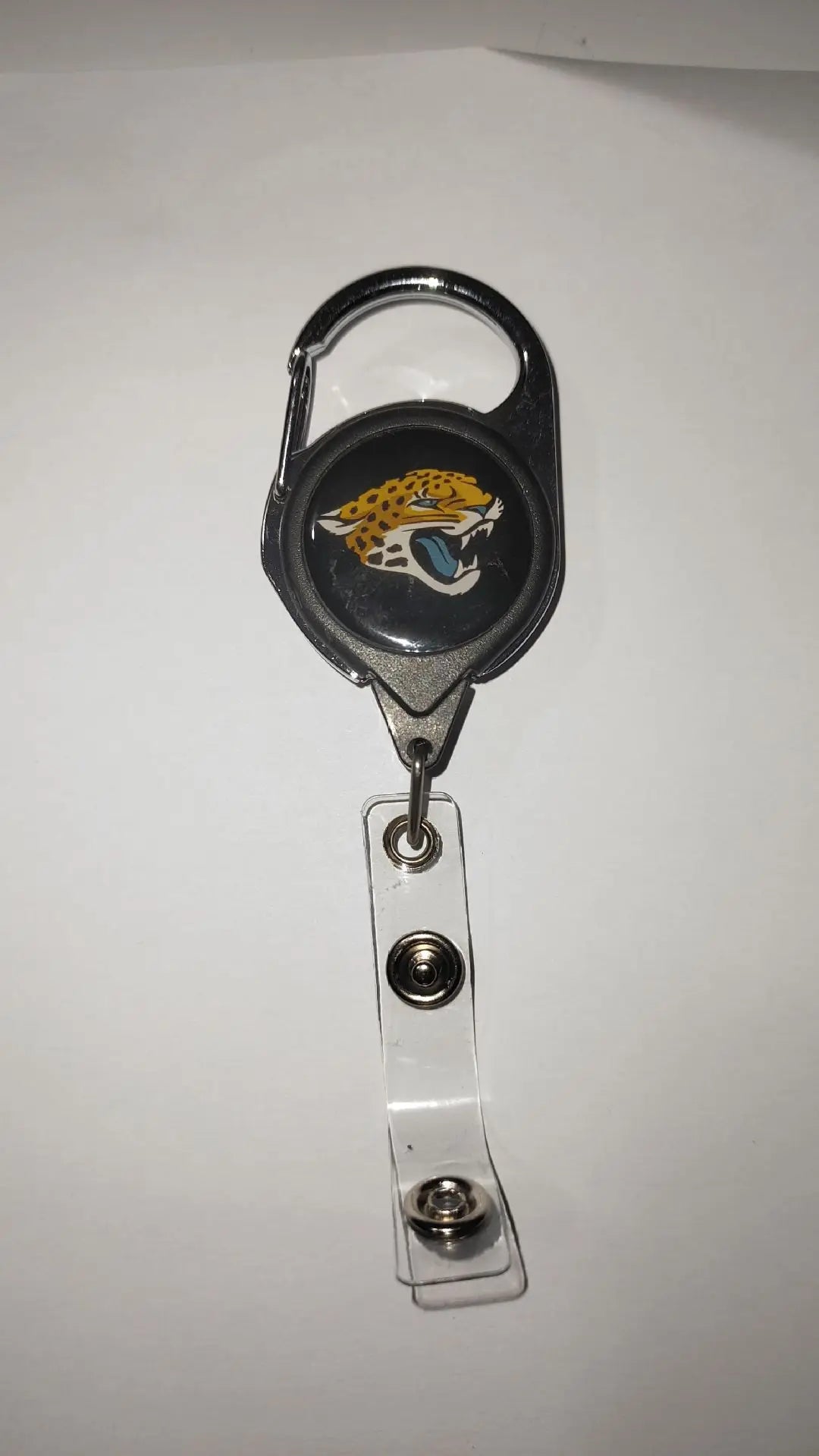 Belt Rope Football nfl Keychain Name Tag Holder Cord Reel Retract ID Card Badge Clip Reel