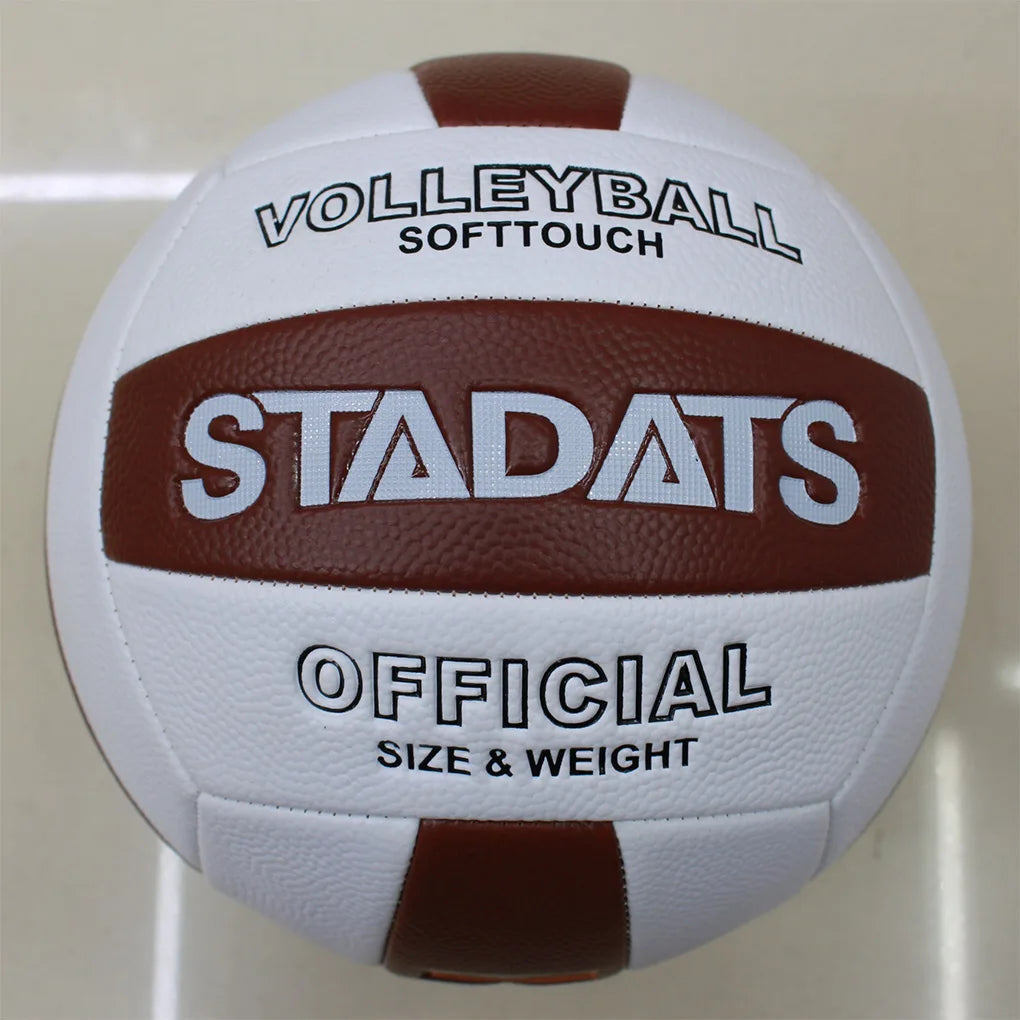 Size 5 Volleyball Professional Volleyballs Middle Primary School Training Soft PU Leak-proof Beach Balls Coffee