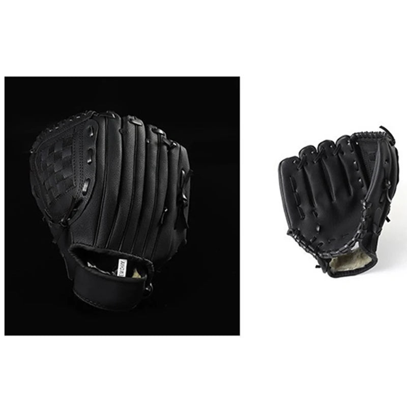 Outdoor Sports 2 Colors Softball Baseball Glove Softball Practice Equipment Right Hand for Adult Man Woman Train,Black 11.5 Inch