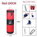 Durable PU Leather Punching Bag Red Black with Gloves Boxing Sandbag Oxford Cloth Training Bag Adult Kids