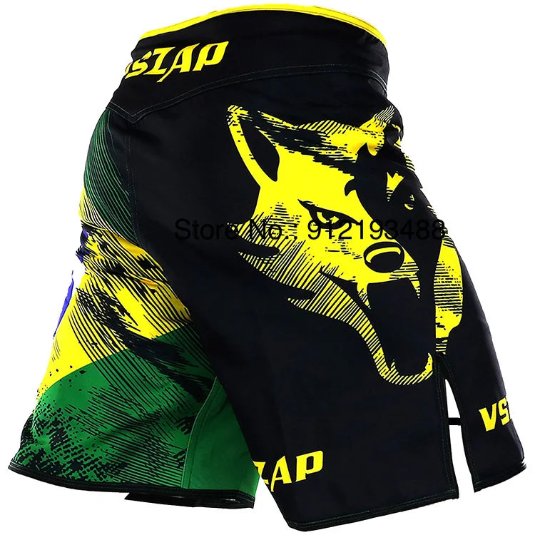 MMA Shorts Men's Boxing Pants VSZAP Kickboxing Training Grappling Shorts Gym Breathable Martial Arts Muay Thai Cage Fight Wear