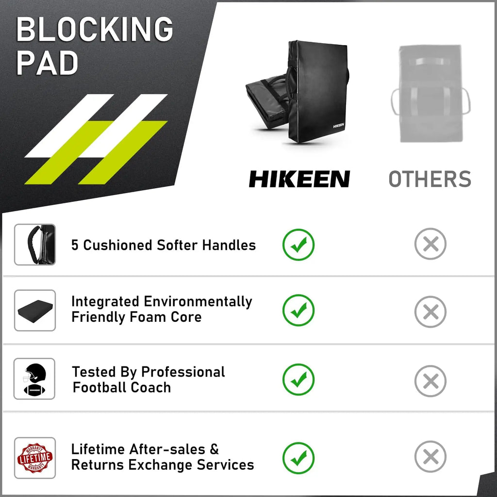Hikeen Football Blocking Pad Training Equipment Denser Softer Foam Kick Pad for Football Basketball Hockey Lacrosse Tackle Dummy