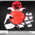 WTF Taekwondo Glvoes Karate Vest Body Protector Sparring Gear Arm Shin Chest Guard Helmet MMA Training Set Equipment kickboxing