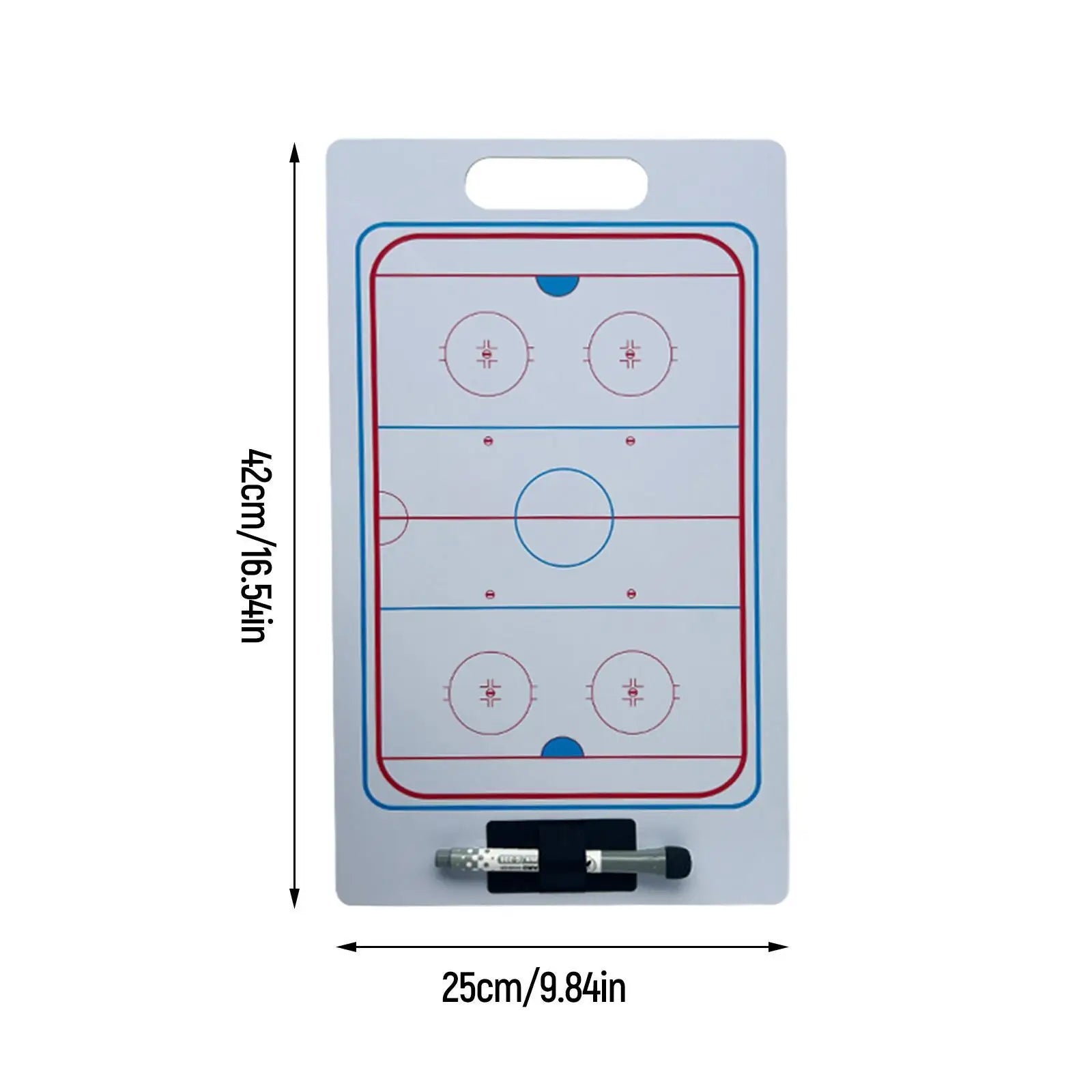 Ice Hockey Coaching Boards Tactic Board Referees Gear with Marker Pen Soccer