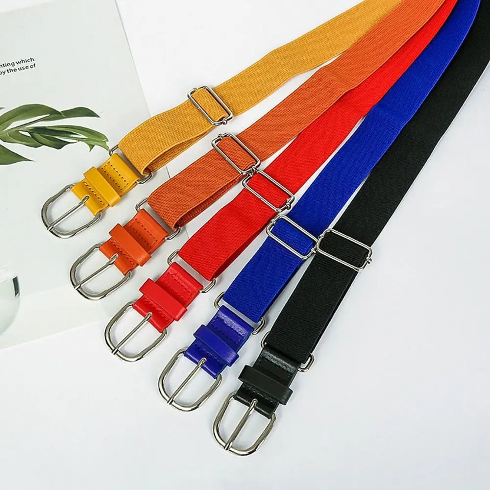 Youth - Durable Baseball Belt Elastic Elastic Tight Men's Club Leisure Elastic Belt Sports Girl Softball Elastic Loose Belt