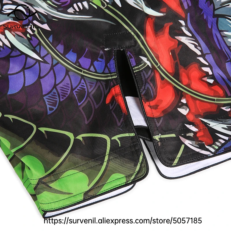 MMA Shorts Men Women Pro Style Fight Shorts for Muay Thai BJJ Training Quick Dry Split Design Jiu Jitsu Boxing Grappling Shorts