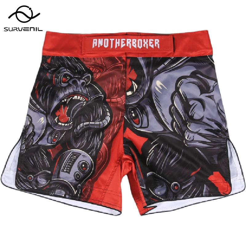 MMA Shorts Men Women Pro Style Fight Shorts for Muay Thai BJJ Training Quick Dry Split Design Jiu Jitsu Boxing Grappling Shorts