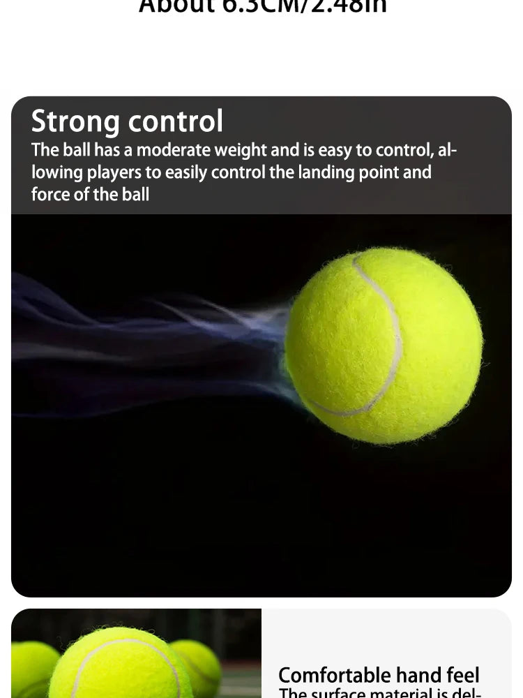 3 Pcs Of Advanced Training Tennis-durable And Highly Elastic-very Suitable For Beginners Rubber Tennis