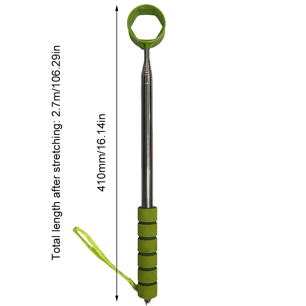 8.86 FT Telescopic Golf Ball Retriever Golf Ball Pick Up Retriever Grabber Stainless Extendable Claw Sucker Tool Golf Accessorie