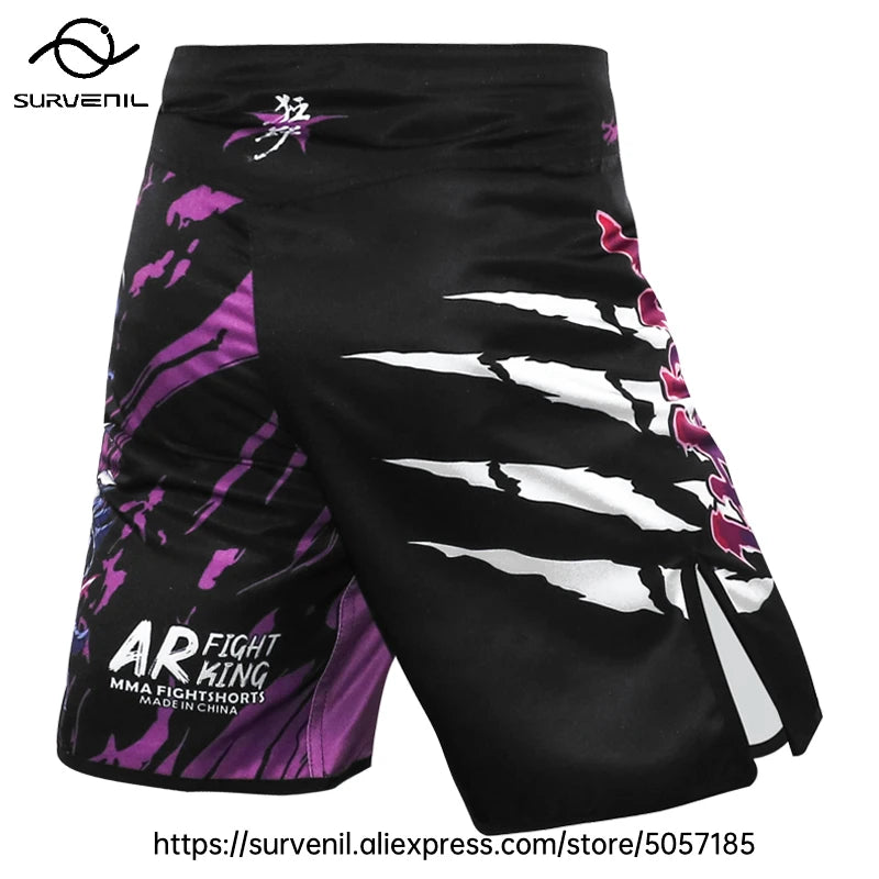 MMA Shorts Kickboxing Short Men's Fight Shorts Mixed Martial Arts BJJ Jiu Jitsu Muay Thai Pants Grappling Boxing Training Trunks