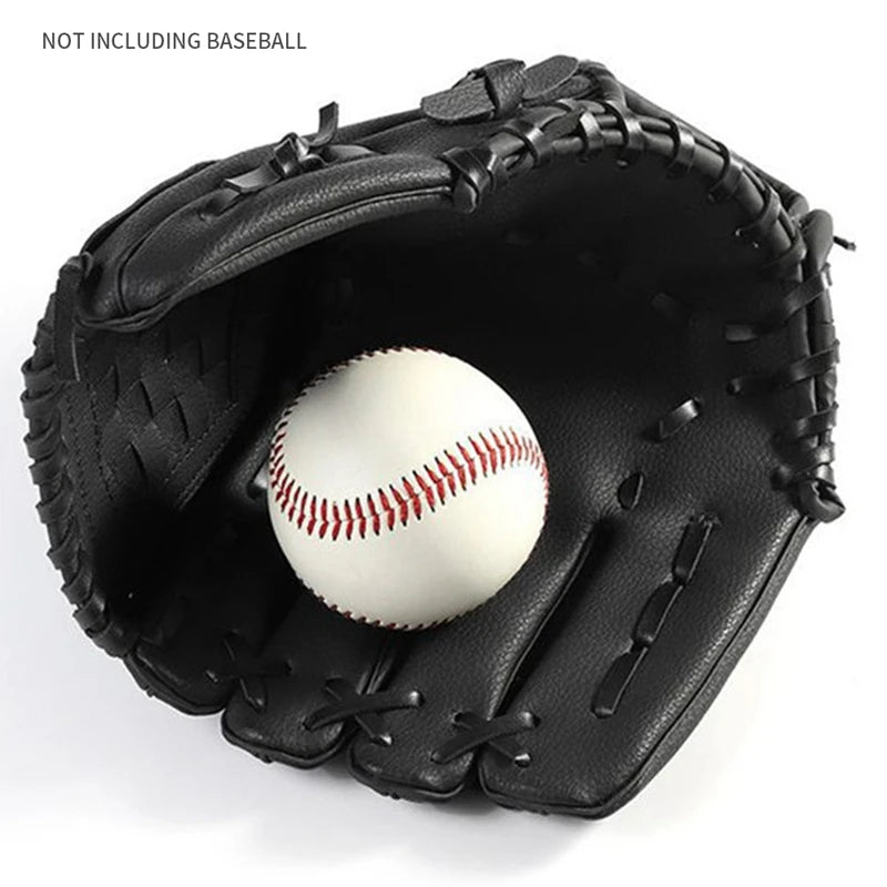 Outdoor Sports 2 Colors Softball Baseball Glove Softball Practice Equipment Right Hand for Adult Man Woman Train,Black 11.5 Inch
