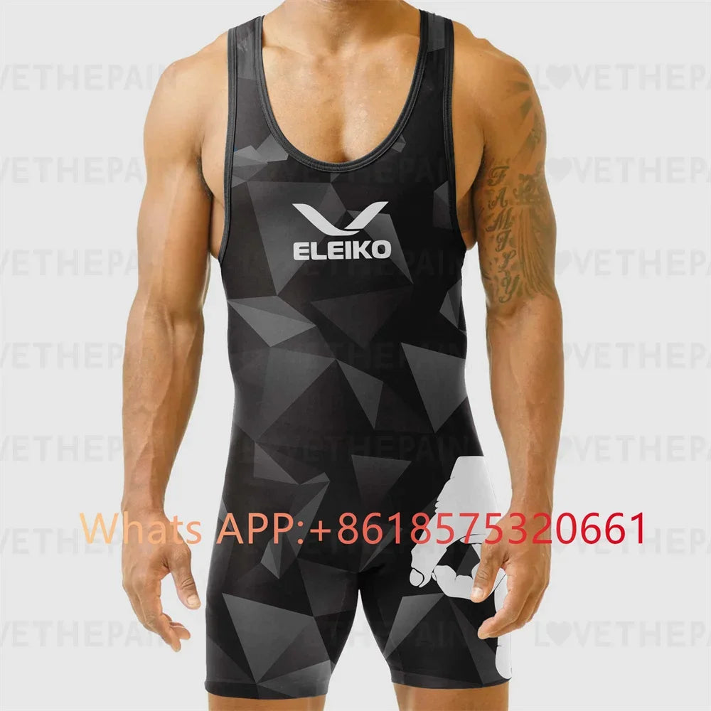 ELEIKO Men's Wrestling Singlets Competition Freestyle