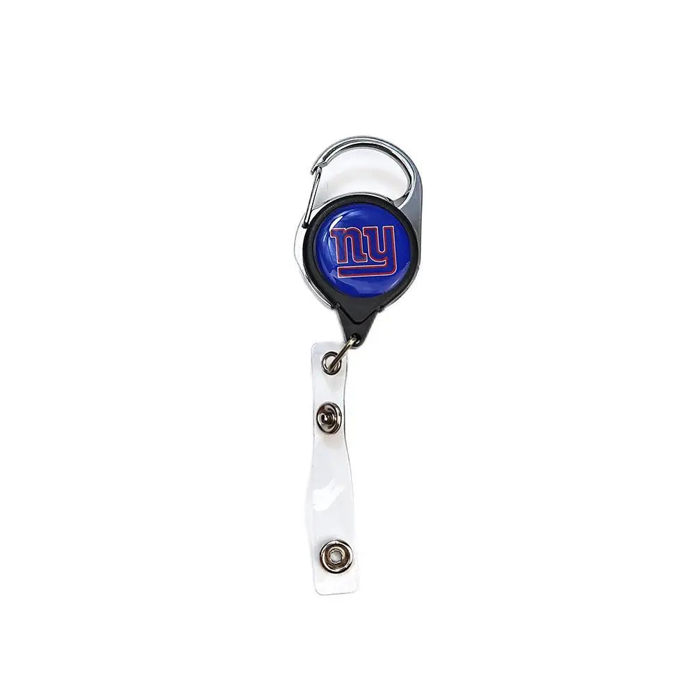 Belt Rope Football nfl Keychain Name Tag Holder Cord Reel Retract ID Card Badge Clip Reel