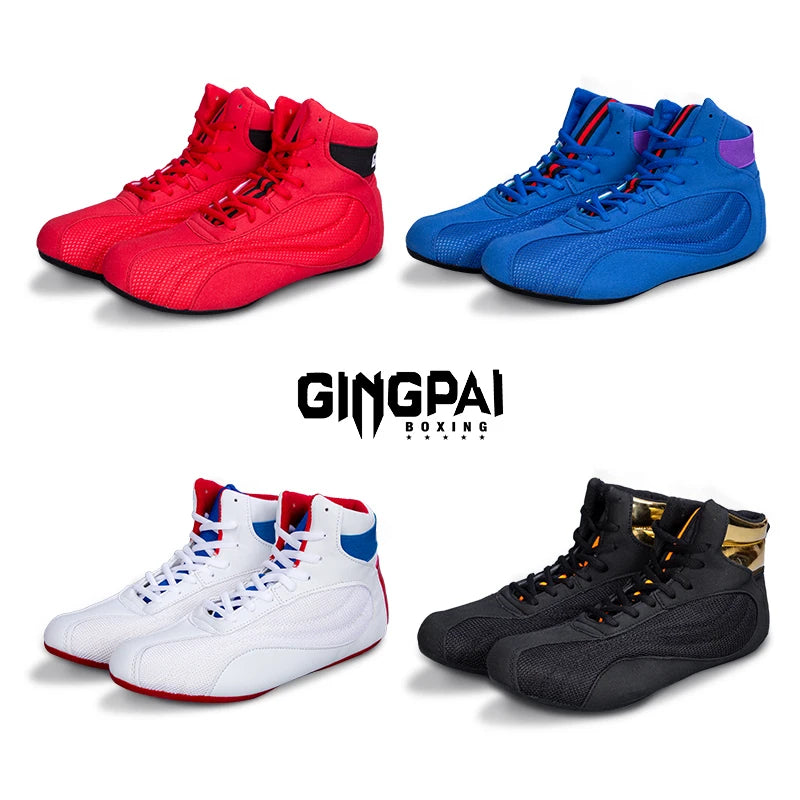 Professional Men Wrestling Shoes Breathable Women Boxing Shoes Comfortable Boxing Training Boot Wear-Resisting Fighting Boots