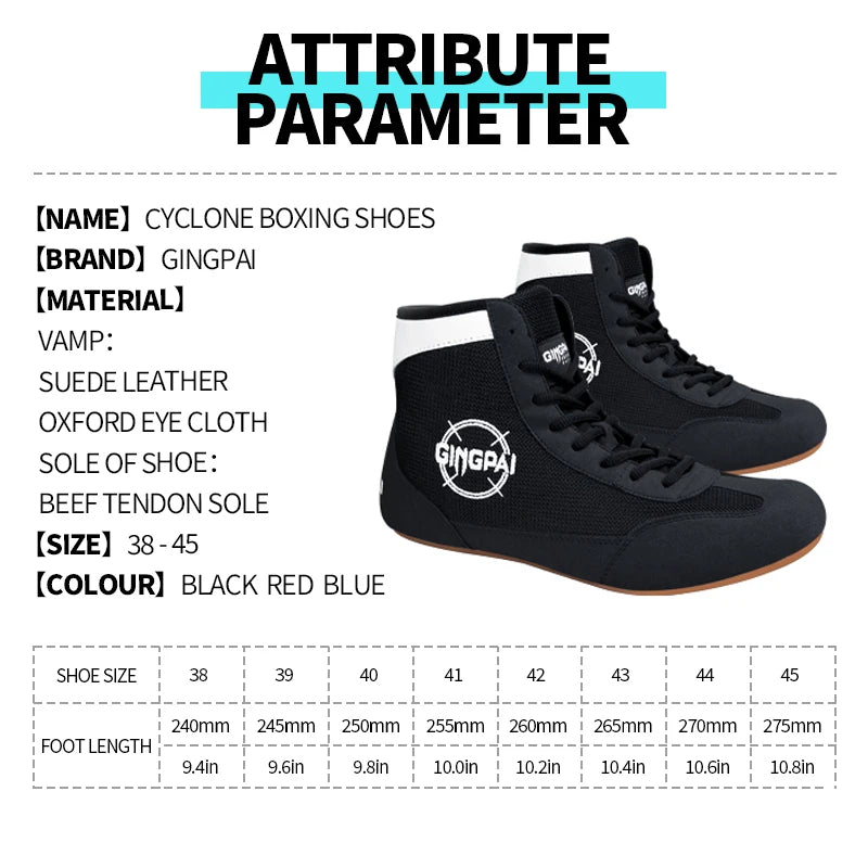 Authentic Wrestling Shoes Men Women Training Shoes Sneakers Professional Boxing Shoes Fitness Weightlifting Martial Arts