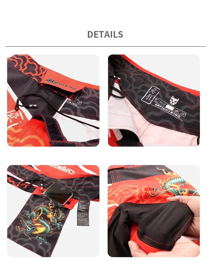 MMA Pants Combat Boxing Shorts for Men Women Fitness Gym Sports Jiu-Jitsu Kickboxing Muay Thai Shorts Crossfit BJJ Fight Wear