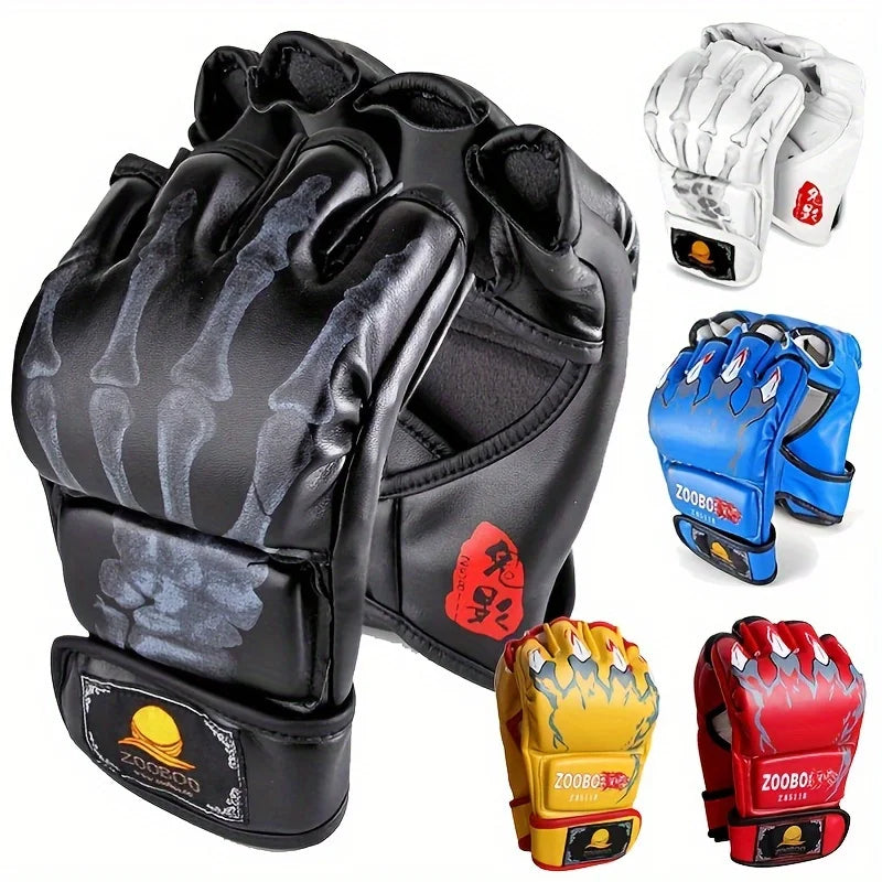 MMA Gloves Half-Finger for Men/Women for UFC Boxing Training Muay Thai Sparring Punching Bag Sanda Professional Fighting Mitts