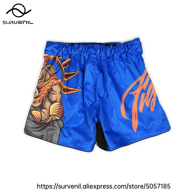 MMA Shorts Men Women Pro Style Fight Shorts for Muay Thai BJJ Training Quick Dry Split Design Jiu Jitsu Boxing Grappling Shorts