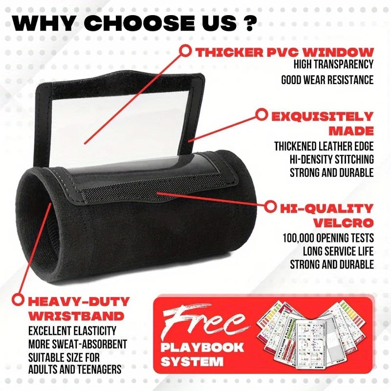 Football Tactic Board Wristband Football Basketball Tactical Manual Wristband for Training Practice Accessories Sports Gear