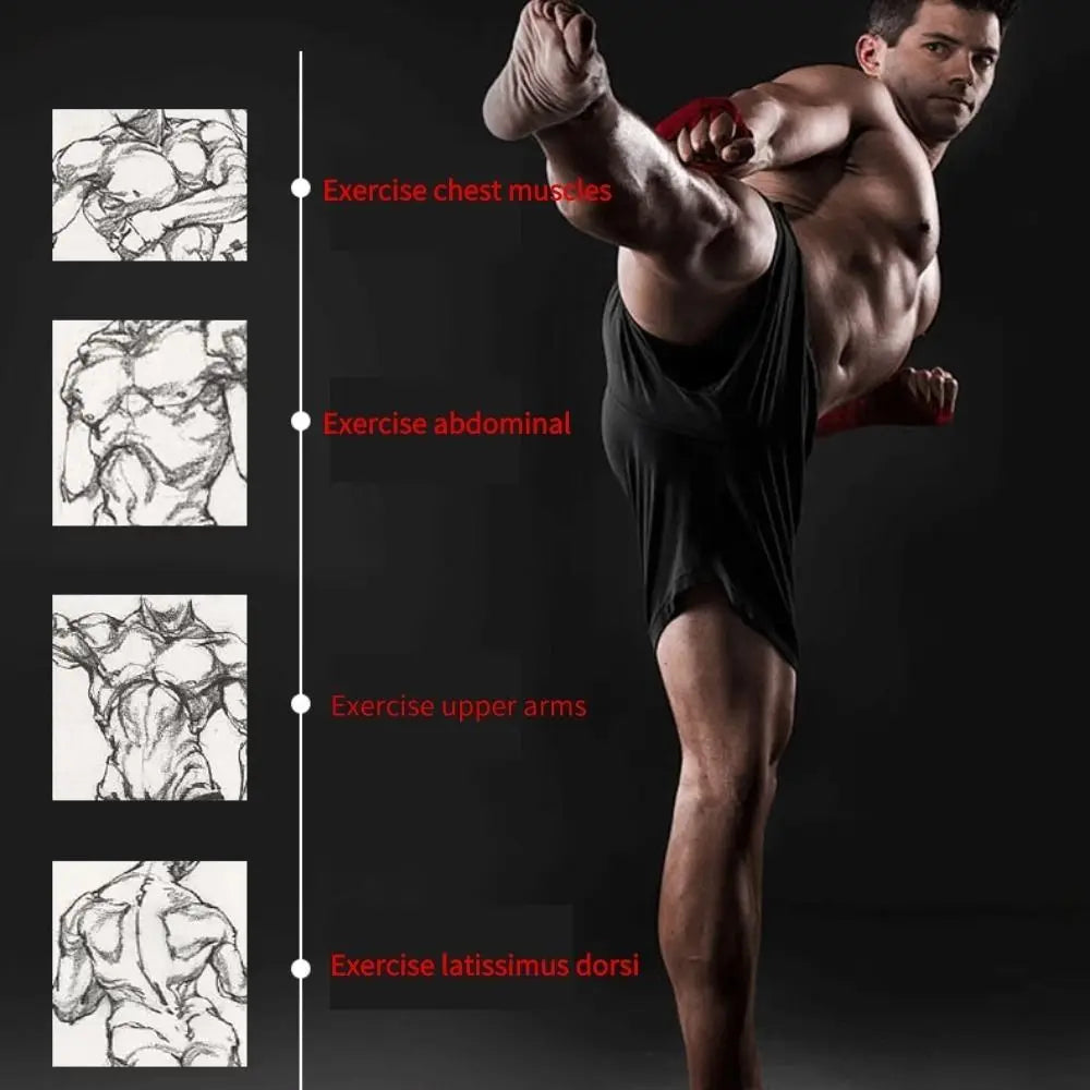 Durable PU Leather Punching Bag Red Black with Gloves Boxing Sandbag Oxford Cloth Training Bag Adult Kids