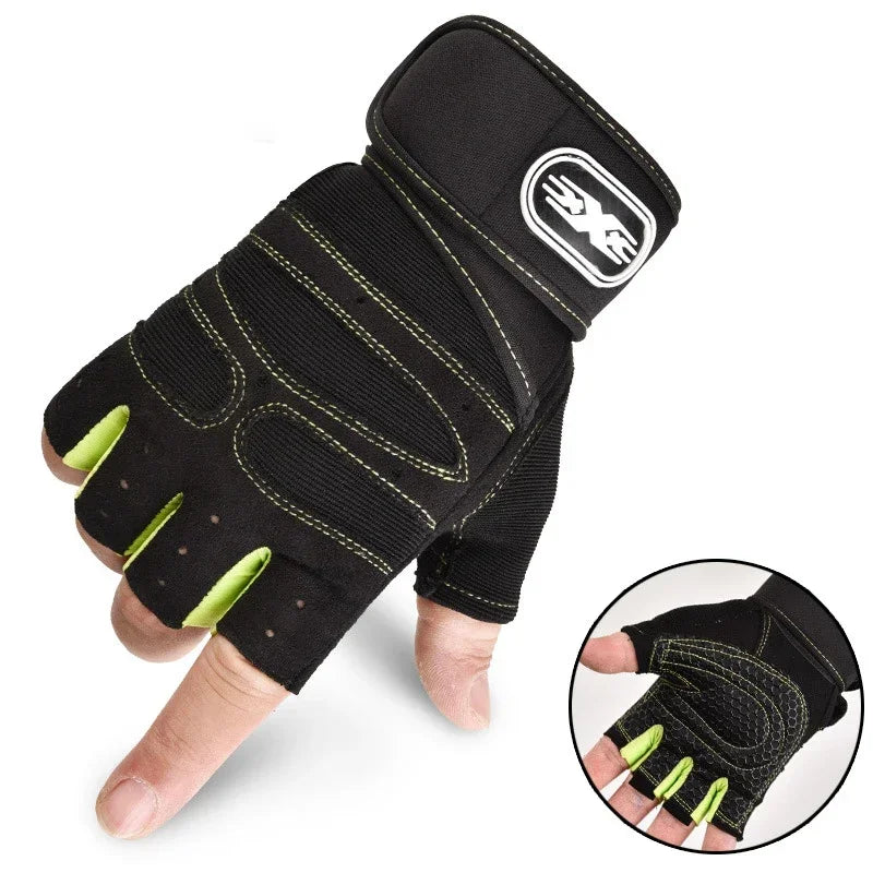Fitness Half Finger Gloves Men and Women Wrist Guard Sports Dumbbell Riding Non Slip Horizontal Bar Exercise Training Hunting