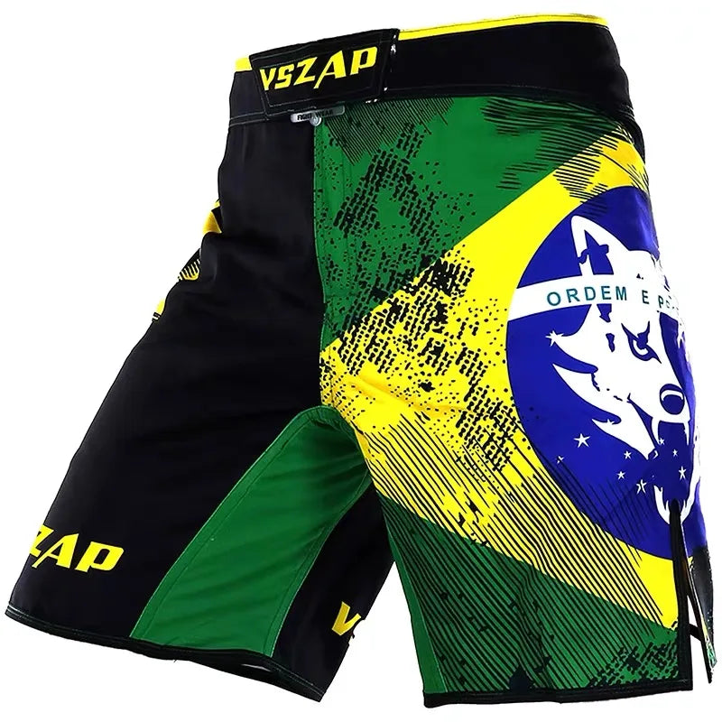 MMA Shorts Men's Boxing Pants VSZAP Kickboxing Training Grappling Shorts Gym Breathable Martial Arts Muay Thai Cage Fight Wear