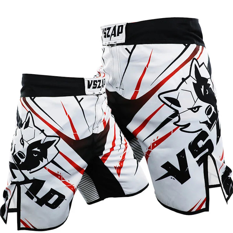 MMA Shorts Men's Boxing Pants VSZAP Kickboxing Training Grappling Shorts Gym Breathable Martial Arts Muay Thai Cage Fight Wear