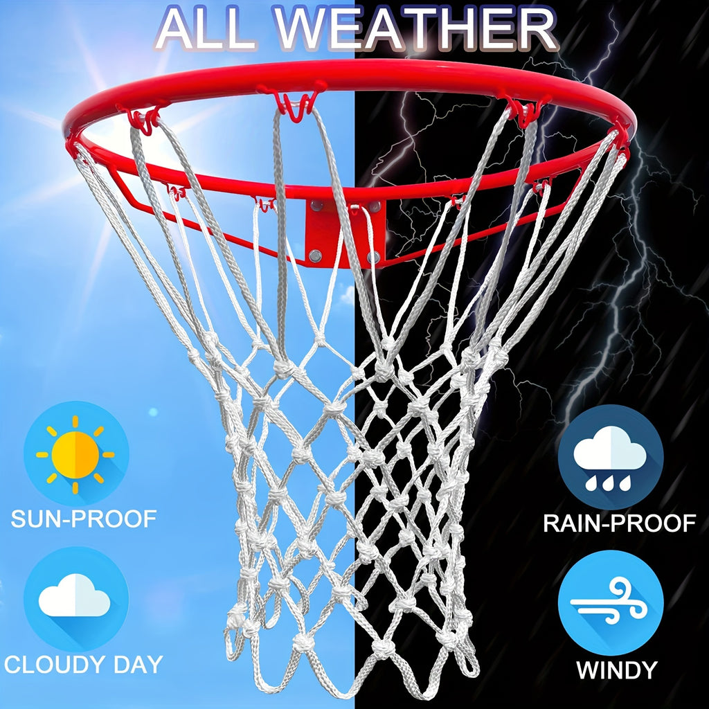 1/2pcs Basketball Rack Net With 12 Loops Heavy Duty Outdoor Basketball Net Replacement Detachable Basketball Net