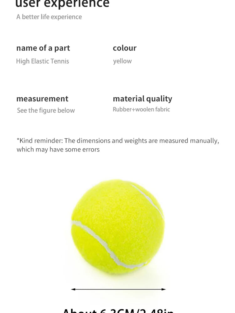 3 Pcs Of Advanced Training Tennis-durable And Highly Elastic-very Suitable For Beginners Rubber Tennis