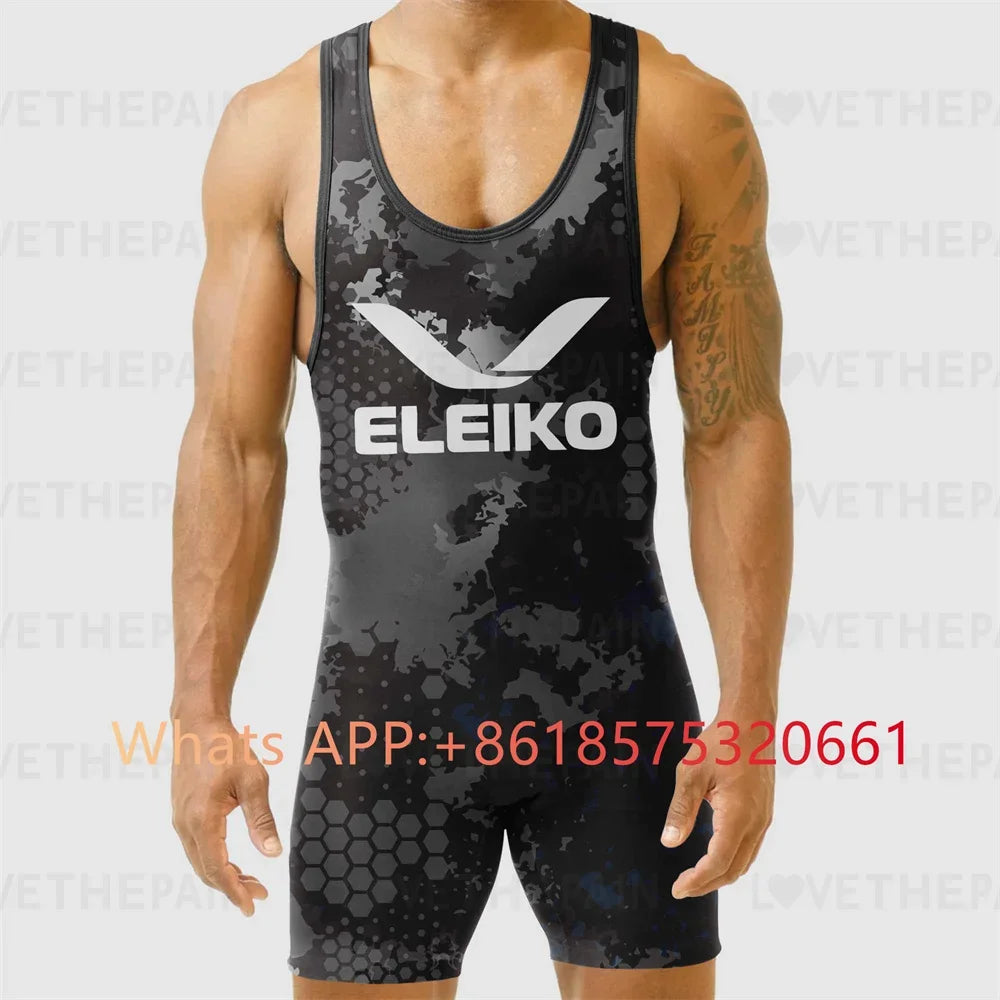 ELEIKO Men's Wrestling Singlets Competition Freestyle